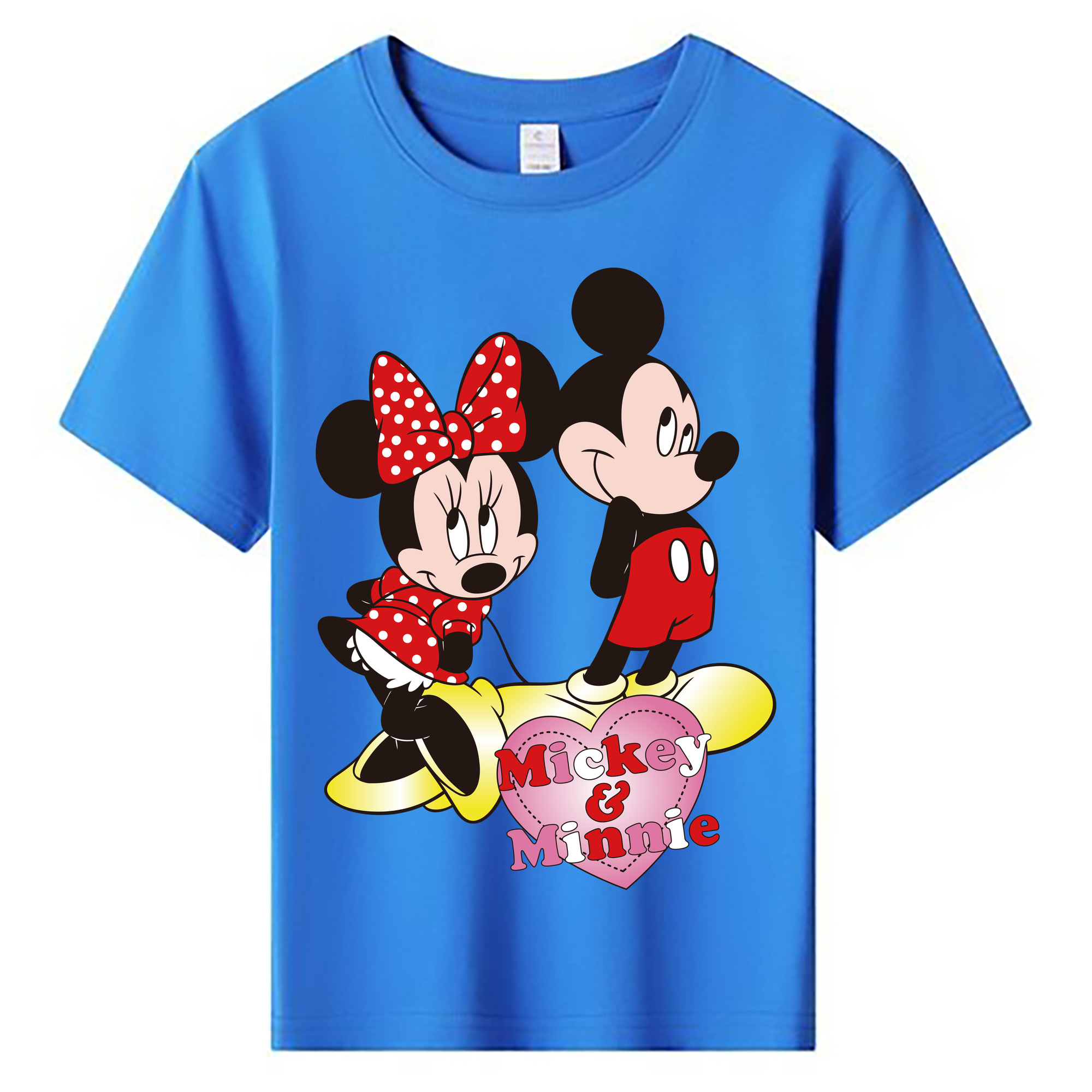 ミッキーマウス Mickey Mouse 綿100％キッズTシャツ（フロントプリント）